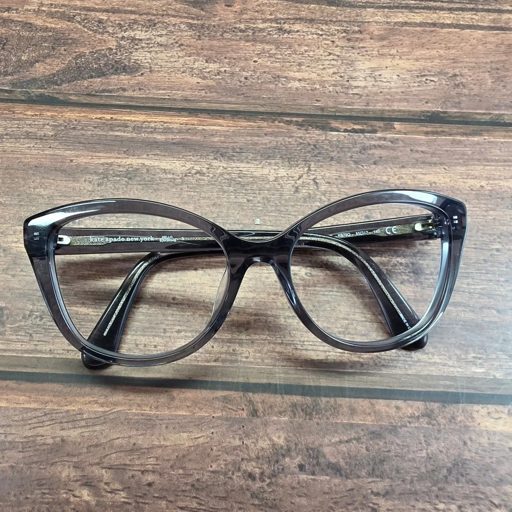 Kate Spade Hensley/G/S KB79O Smoke Purple Cat Eye Optical Glasses 55-17-140